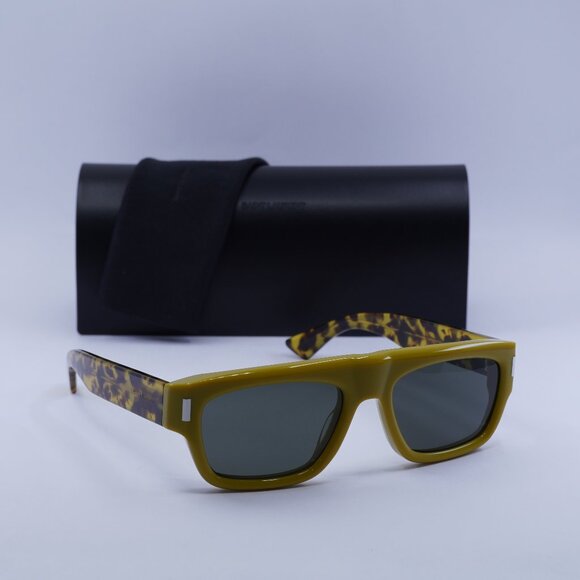 Saint Laurent SL762 004 Square Sunglasses – Ochra/Spotted Havana - Picture 1 of 11